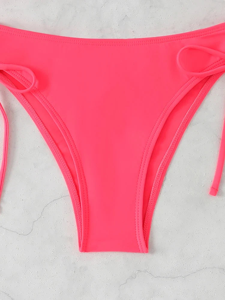 Sexy High Waist Bikini Beach Women's Swimsuit 2026 Two-piece Bathing Suit Woman Swimwear Bandeau Bikinis Sets Brazilian Biquini