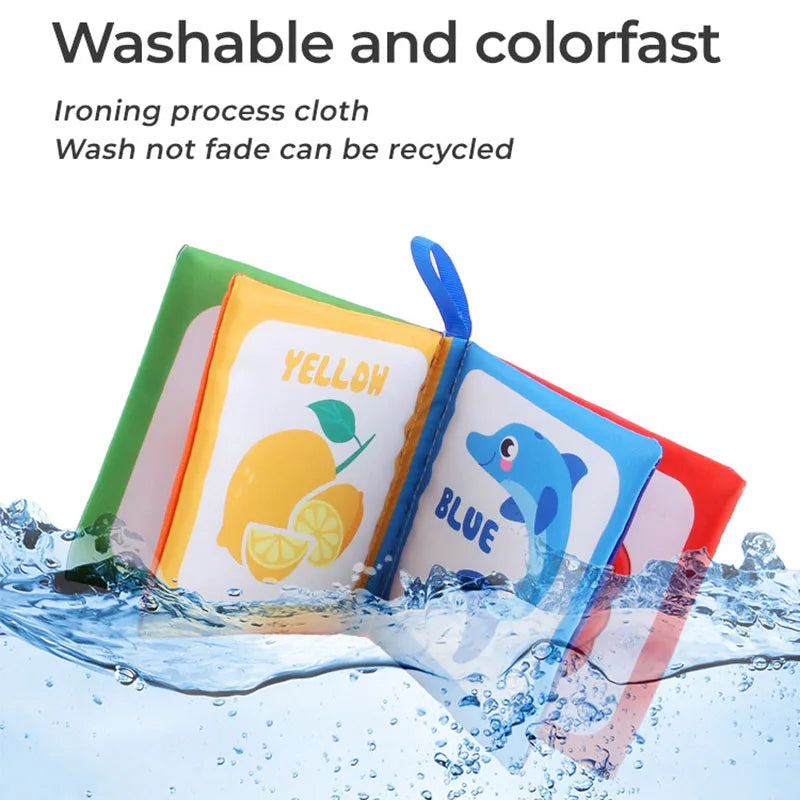 4 Pages Enlightenment Early Learning Books - Black and White Cloth Book for Kids, Montessori Educational Toys
