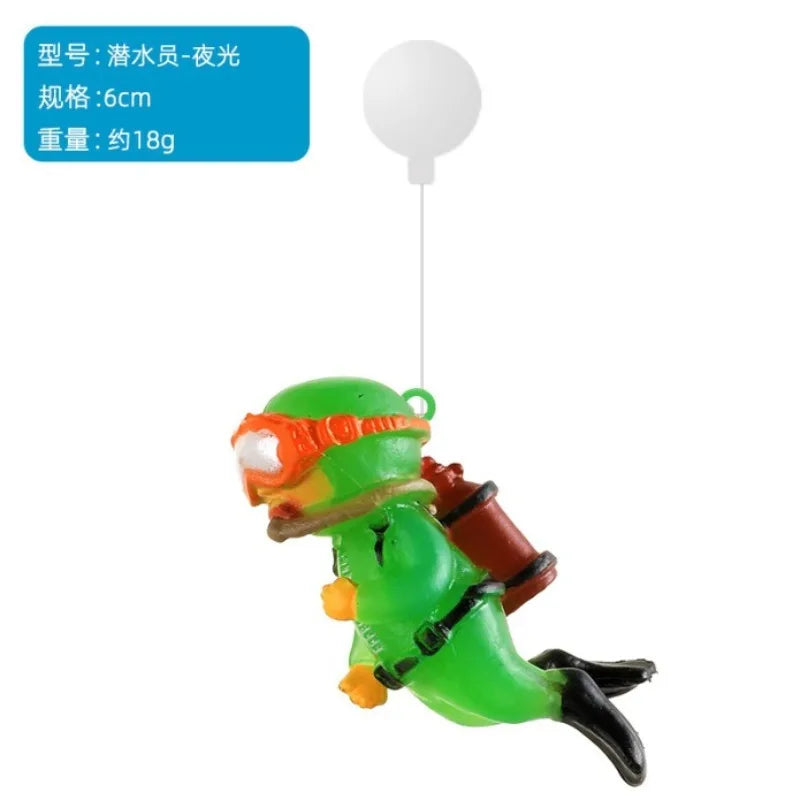 Glow-in-the-Dark Mini Diver Aquarium Ornament
