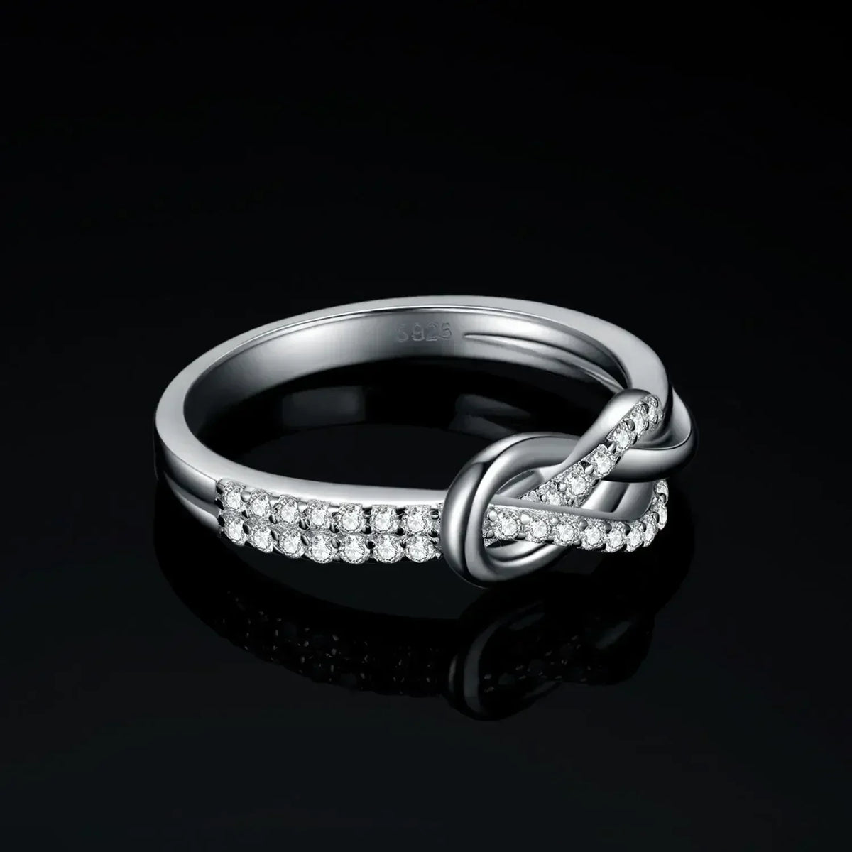 JewelryPalace New Arrival Infinity Love Knot Gemstone 925 Sterling Silver Statement Ring for Woman Fashion Classic Fine Jewelry
