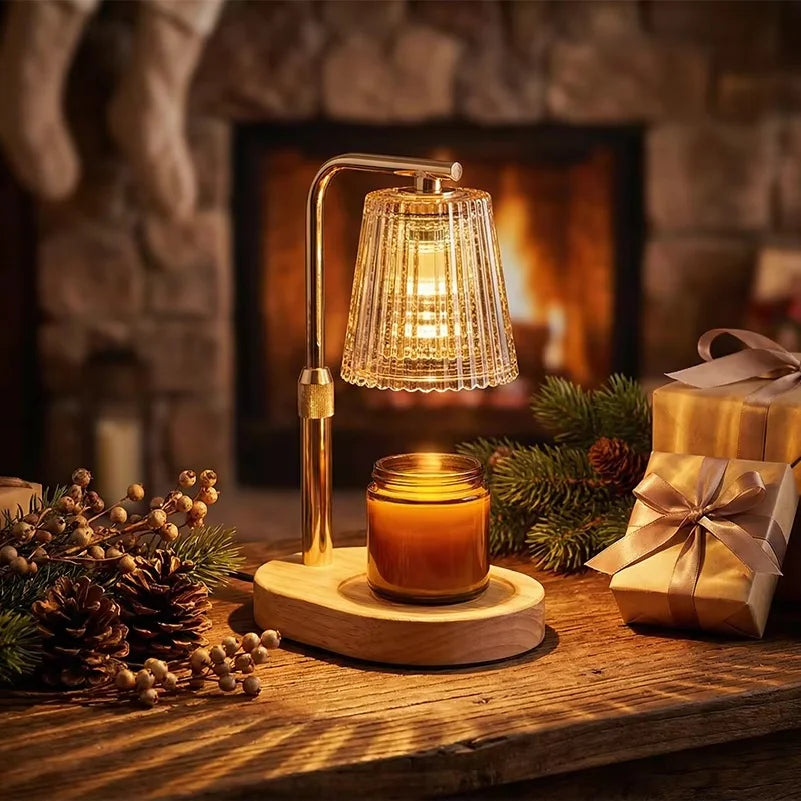 Glass Candle Warmer Lamp with Timer - International Plugs