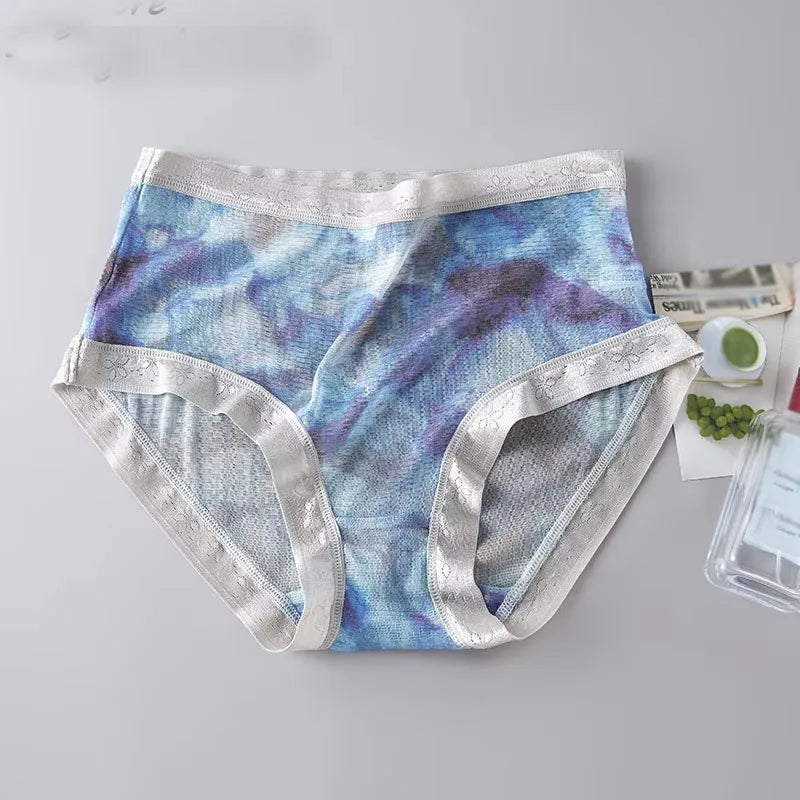 High-grade 100% mesh silk women's briefs Summer Autumn Double bottom breathable,  mulberry silk underwear