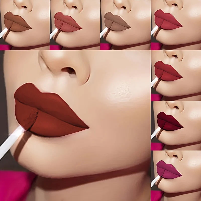 High Pigmented Matte Lip Glaze - Long-Lasting, Smudge Proof, Liquid Lipstick Makeup Valentine's Day Gifts, Women's Day Gift