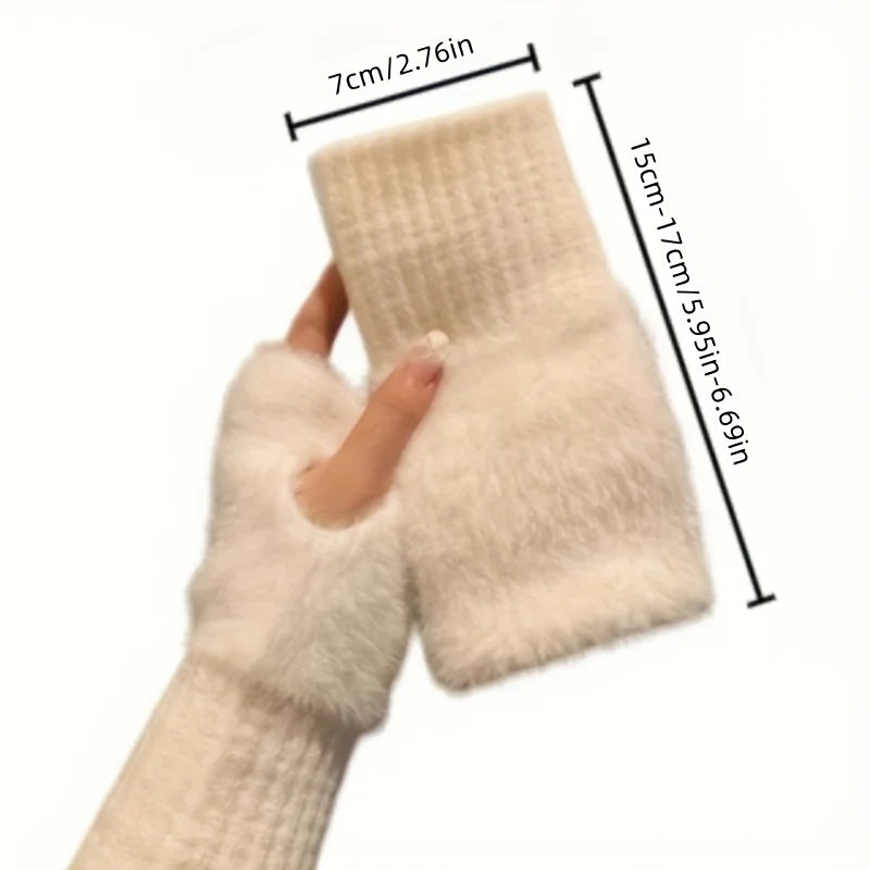 Women's Long Fleece Winter Gloves
