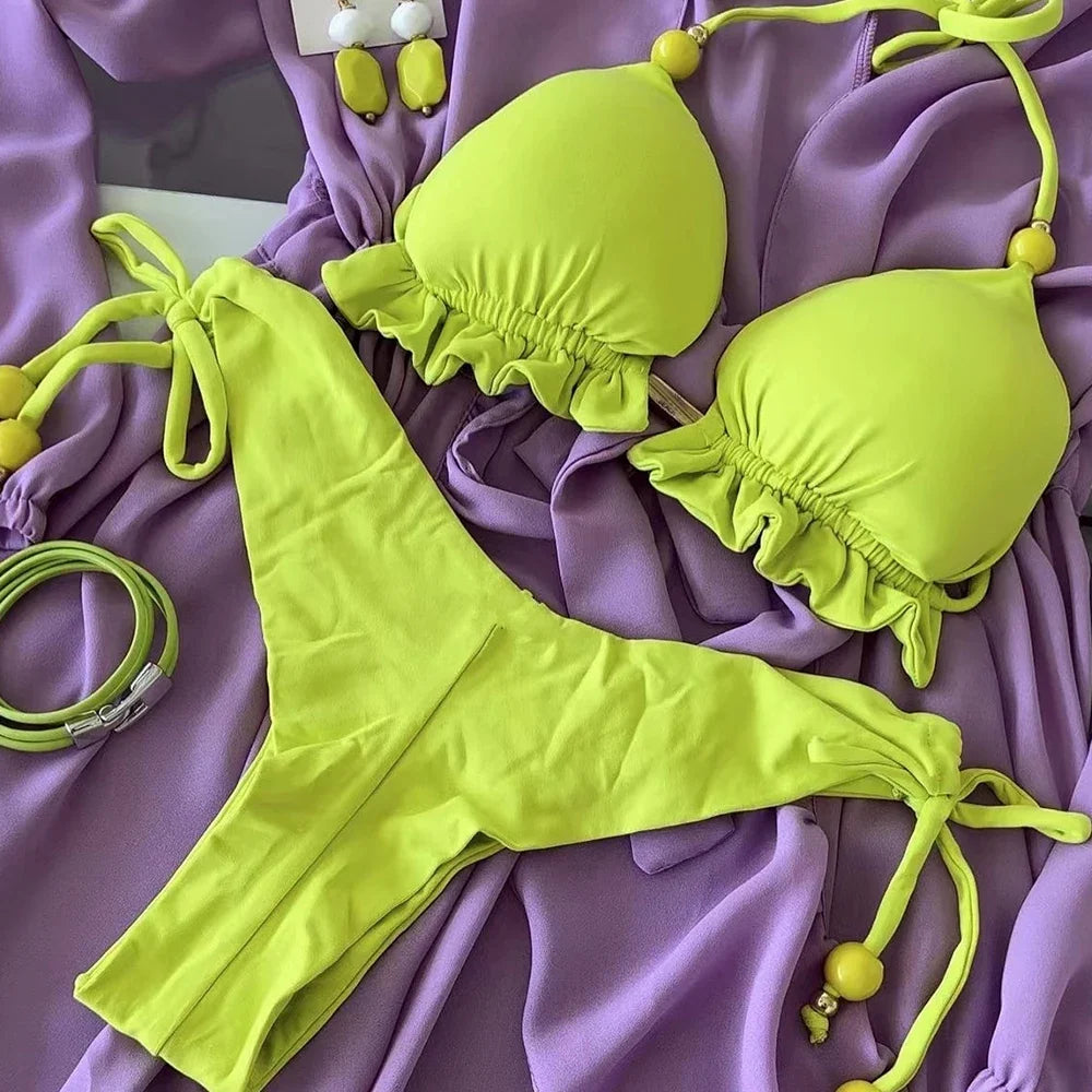 RUOTONGSEPT 2025 New Sexy 13 Color Triangle Bathing Suit for Women Brazilian Bikinis Swimwear Push Up Swimsuit Beach Bikini Set