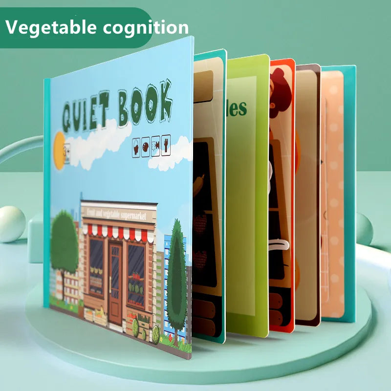 Montessori Quiet Book – Animal and Number Matching Puzzle Toy for Kids