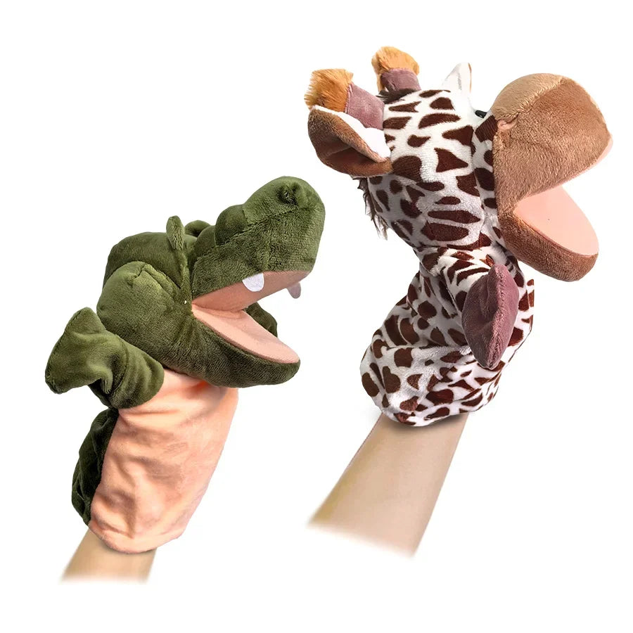 Soft Plush Horse Hand and Finger Puppet, Cartoon Toy for Kids Party Decoration