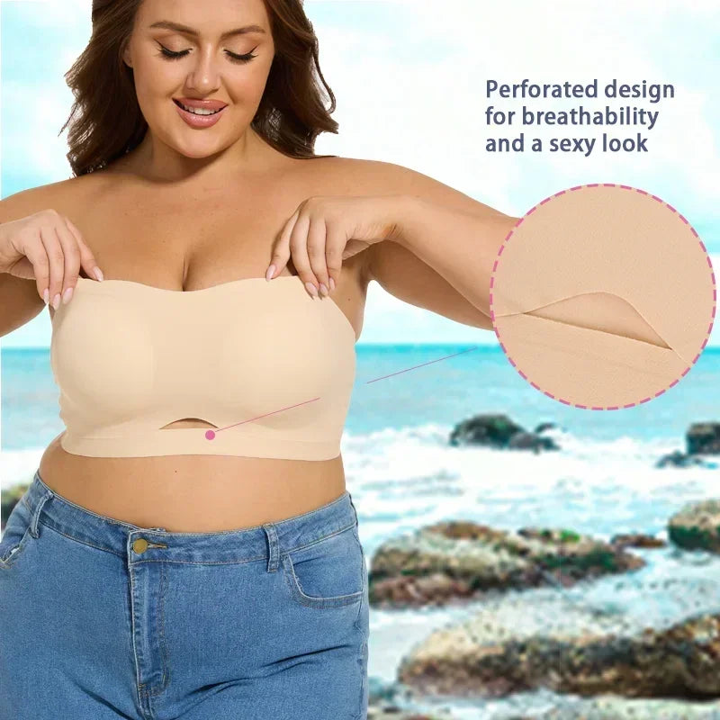 Push Up Bra for Woman Sexy Plus Size Bras Soft Breathable Wire Free Underwear Anti-slip Seamless Removable Strap&Cup Lingerie