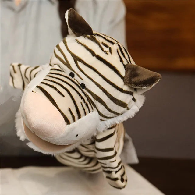 Soft Plush Horse Hand and Finger Puppet, Cartoon Toy for Kids Party Decoration