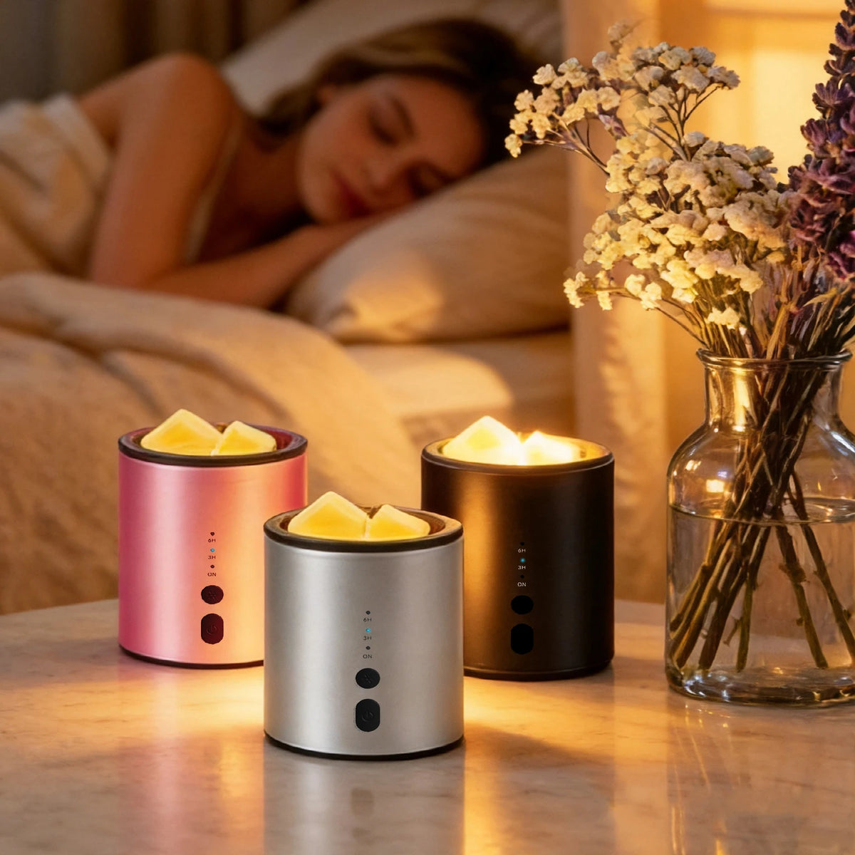 RGB Candle Warmer Lamp with Timer for Wax Melts & Jar Candles