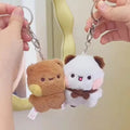 Bubu & Yier Panda Plush Keychain Cute Couple Bag Charm