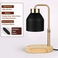 Black Candle Warmer Lamp with Timer, Dimmable & Adjustable - Style B