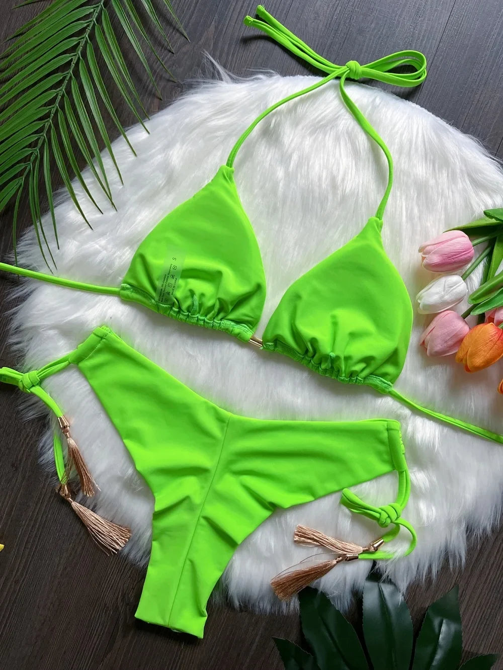 RUOTONSEPT Sexy Solid Color Bandage Bikinis Set Women's Swimsuit Two-piece Triangle Swimwear Bathing Suit Brazilian Biquinis