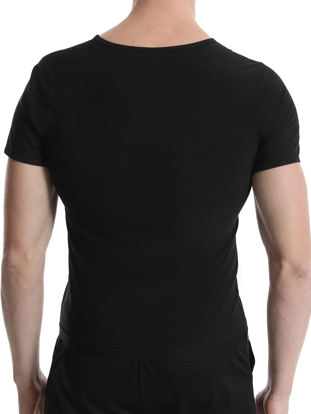 Versatile Shapewear Top Men's Sauna Suit Shirt with Waist Trainer