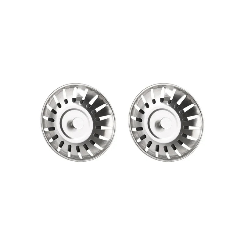 2PCS Kitchen Sink Strainer Stopper – Reusable Drain Filter & Waste Plug Set