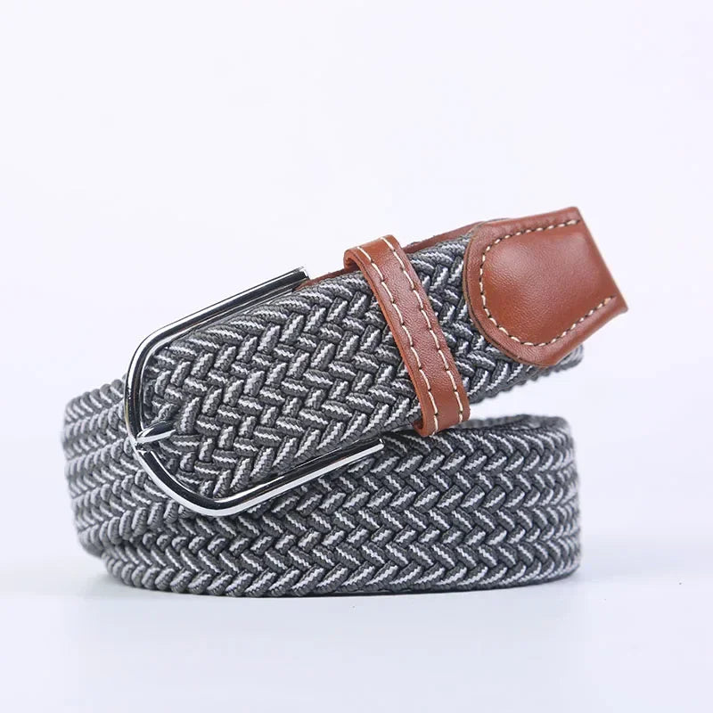 Stretch Braided Woven Belt, Unisex, Many Colors