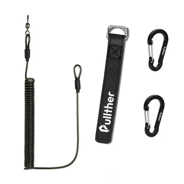 2 Meter Elastic Fishing Rod Strap with Metal Buckle