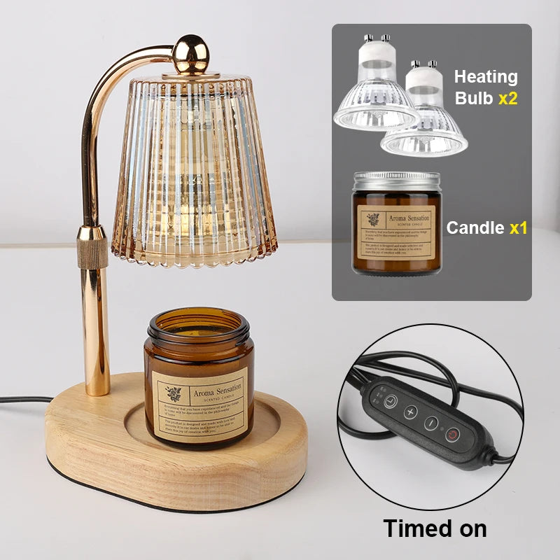Glass Candle Warmer Lamp with Timer - Gift Set Styles