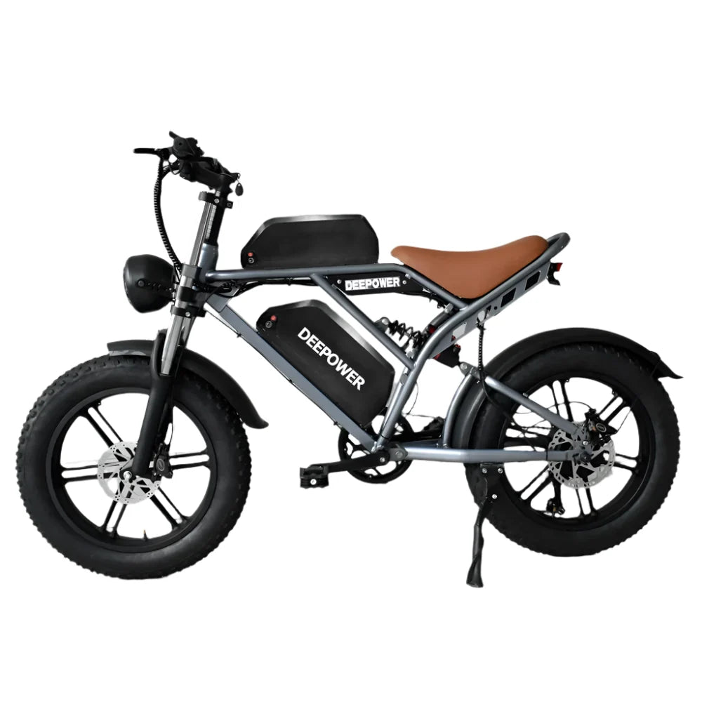 Electric Bicycle 20" Fat Tires Dual Battery 48V  55Ah