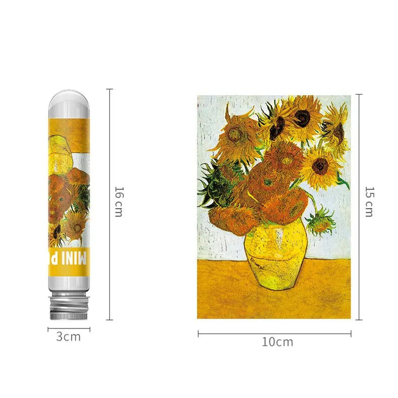 150pcs Jigsaw Puzzle, Test Tube Van Gogh Sunflower, Japan The Great Wave Off Kanagawa, Famous Oil Paintings, Christmas Gift