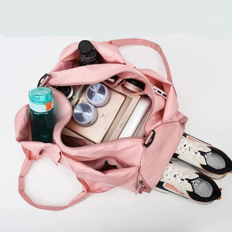 Women's Large Capacity Travel Handbag with Multiple Pockets