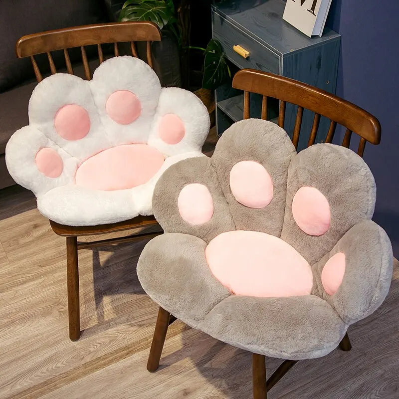 Kawaii Cat Paw Plush Toy Floor Cushion 70 x 60 cm (27.6 x 23.6 in) Cute Soft Stuffed Chair Sofa Butt Pad for Home Office
