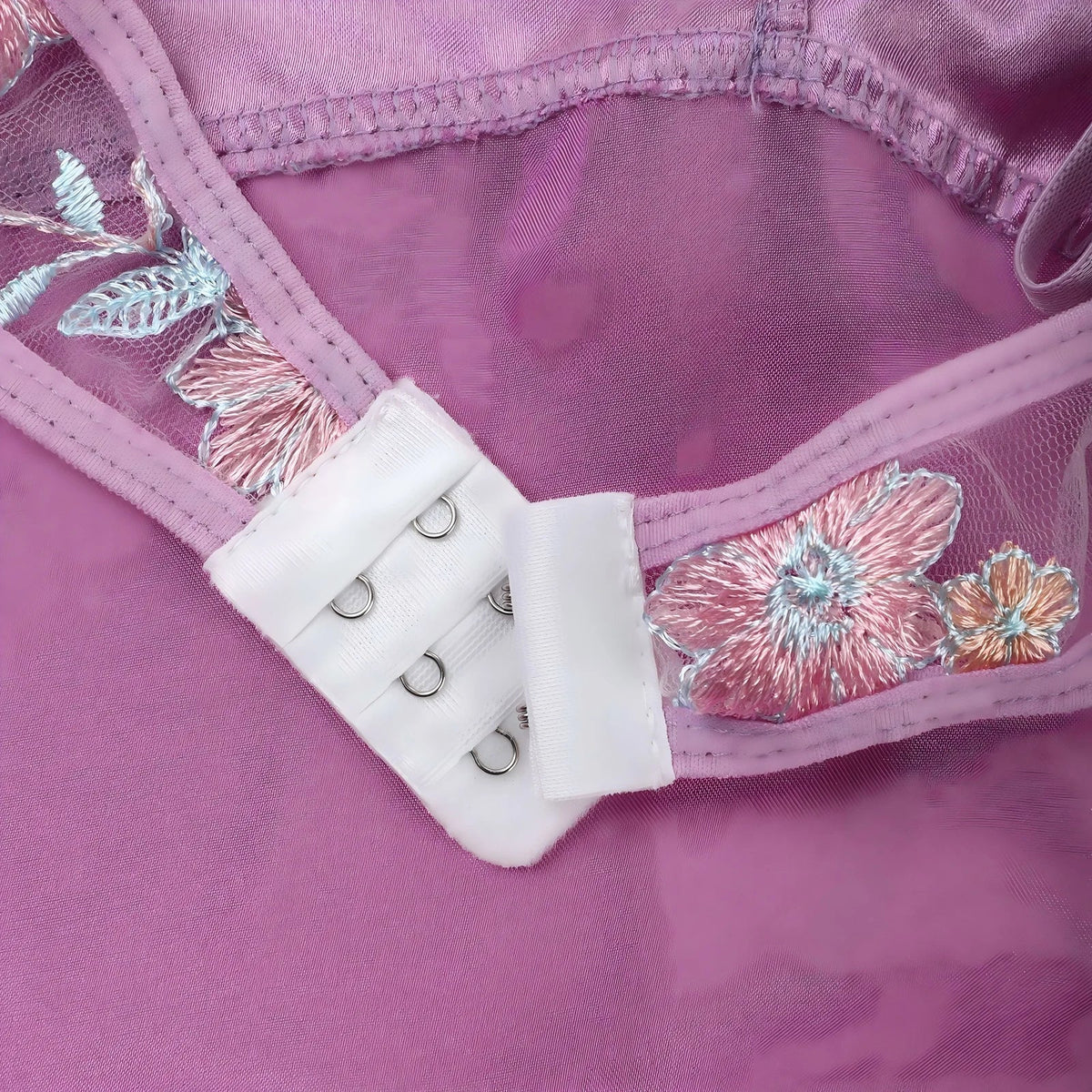 XL~5XL Plus Size Floral Embroidery Lingerie Nightdress - Sheer Mesh,Spaghetti Straps, Lace Trim. sexy lingerie,sexy adult female