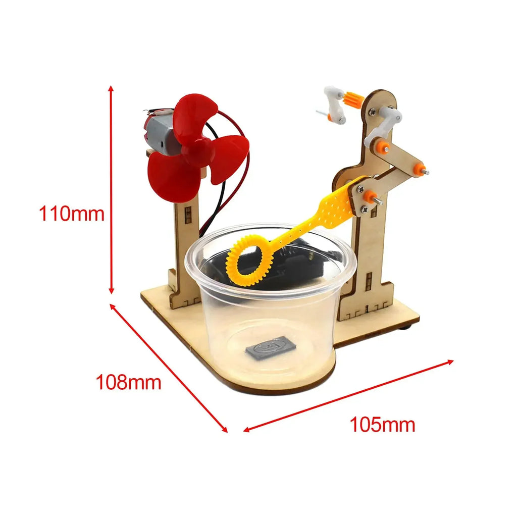 DIY Wooden Science Experiment Kit for Kids Ages 6-12 – STEM Bubble Machine Educational Toy