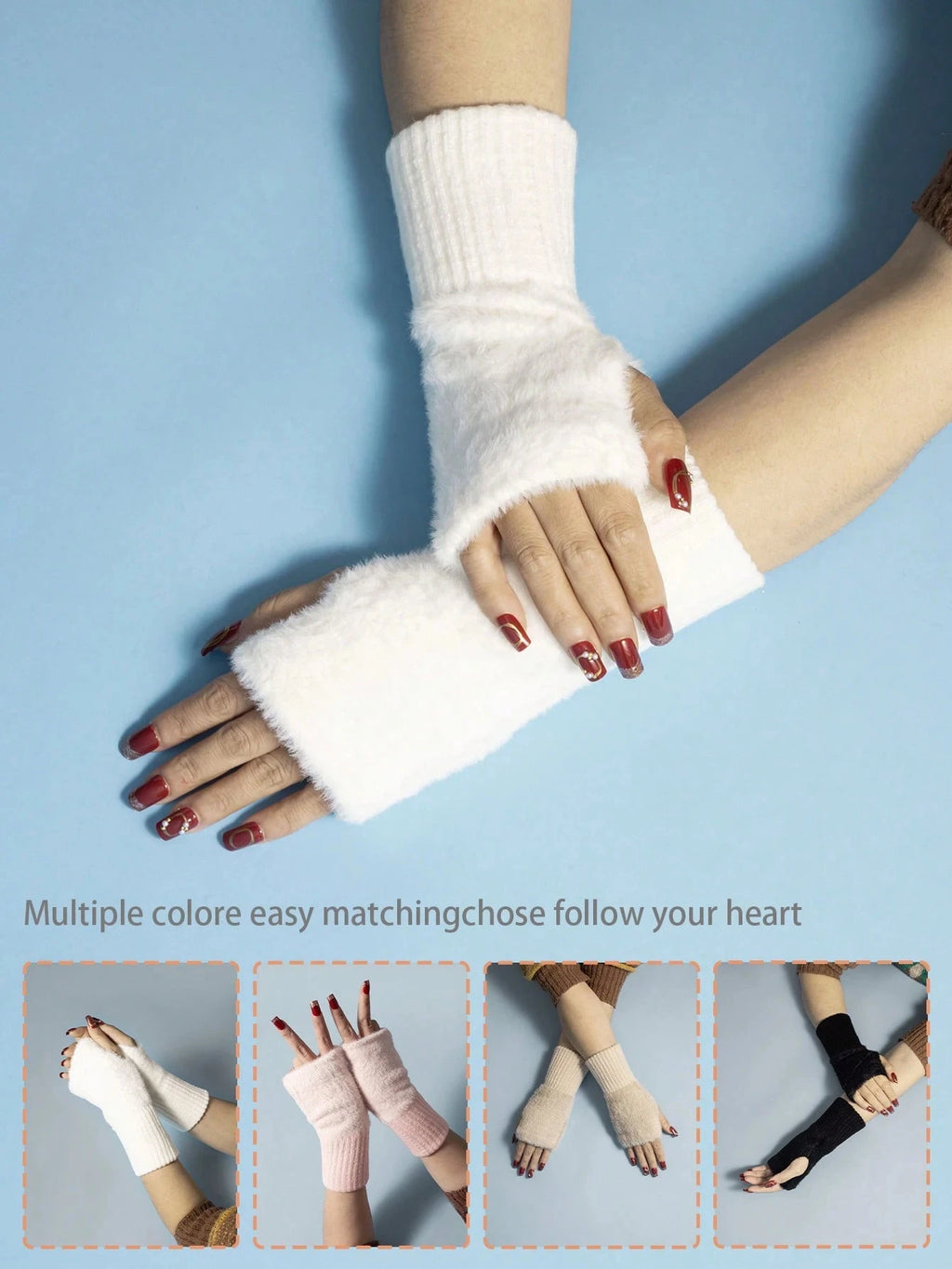Women's Long Fleece Winter Gloves
