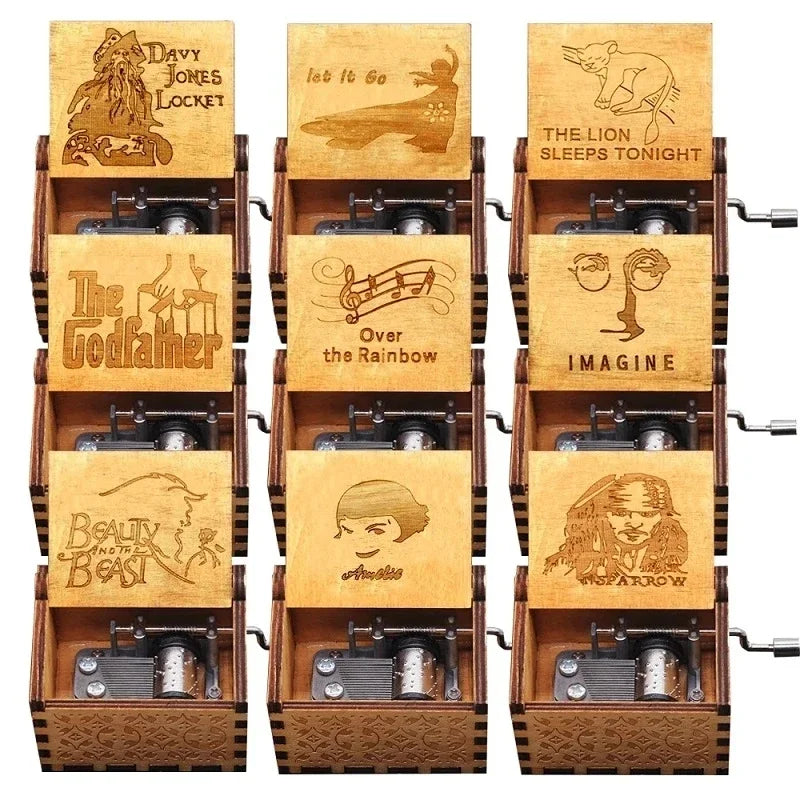 Movie Theme Hand Crank Music Box