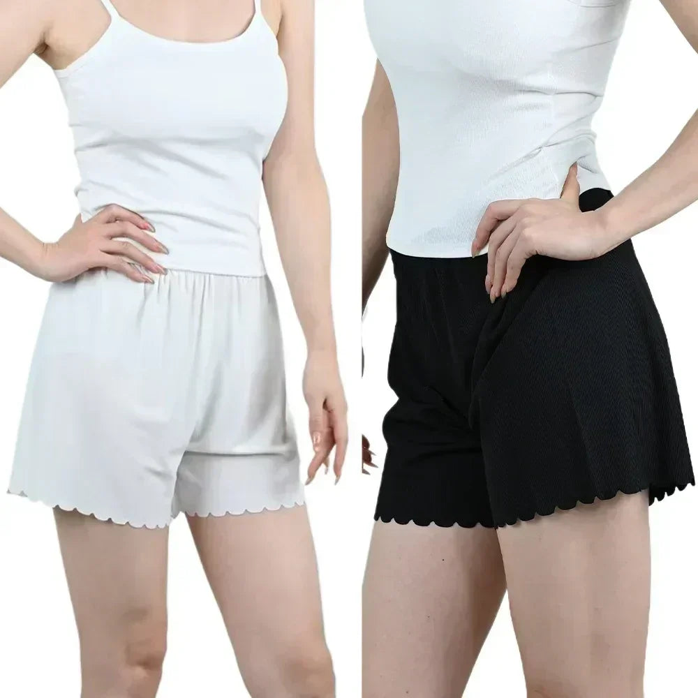 1pcs Women's Summer Thin Ice Silk Safety Pants Woman Shorts Female Loose L-7XL shorts plus Size Ice Silk Safe Pants Pajama