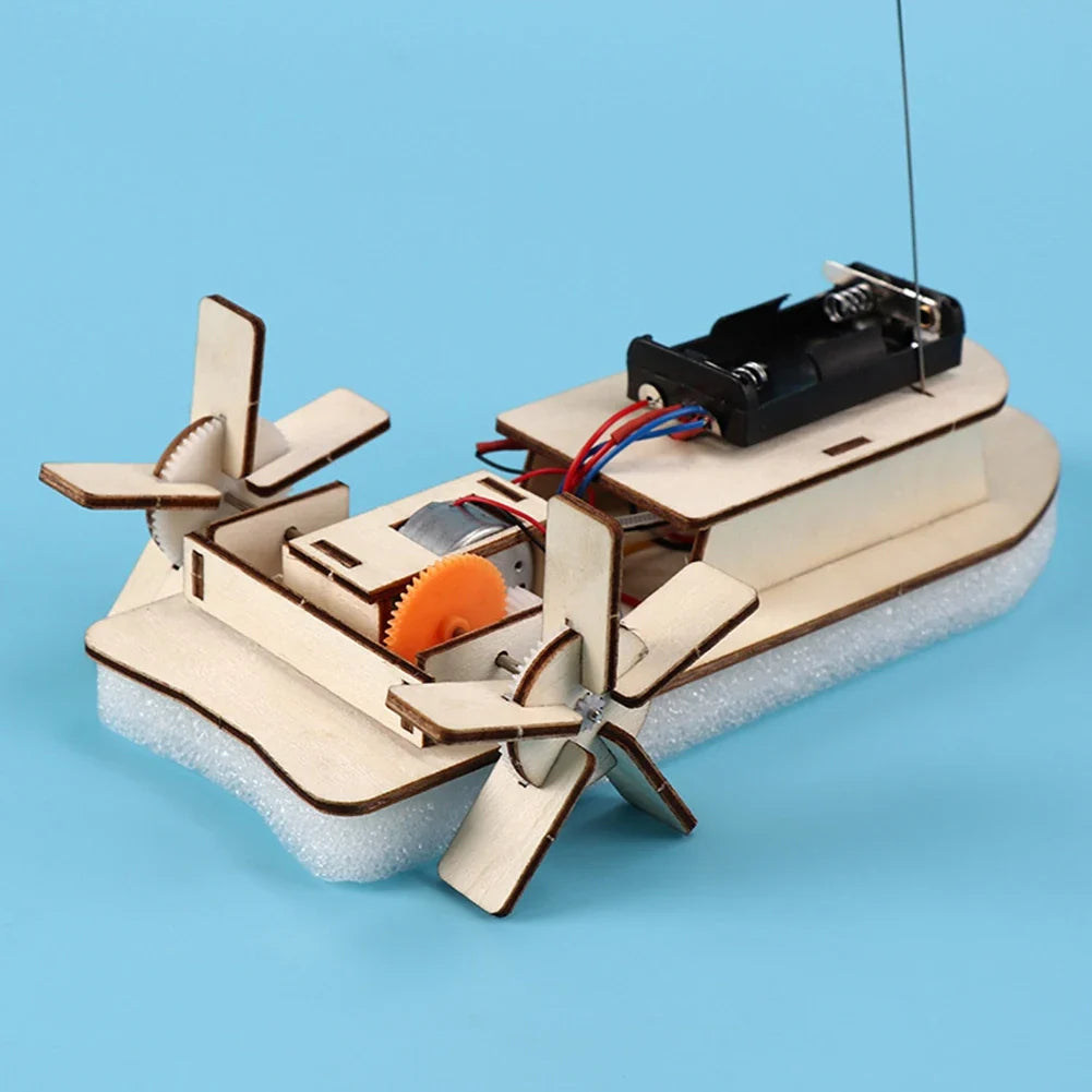 DIY STEM Projects Kit for Kids – 3D Wooden Car and Boat Model Puzzle