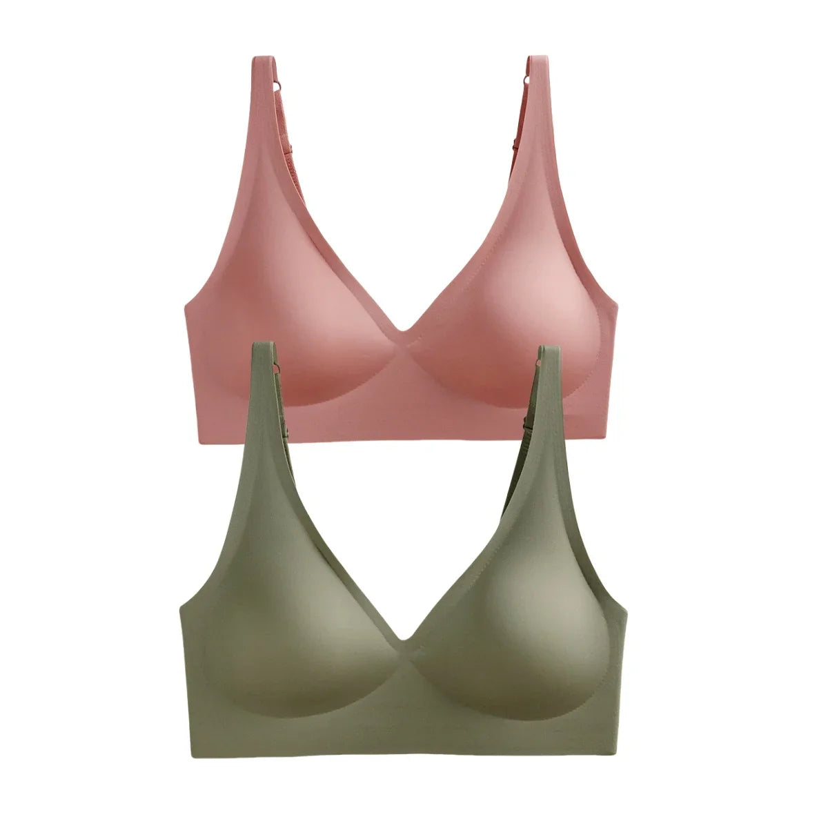 2Pcs/Set Seamless Bras For Women Wireless Underwear Push Up Brassiere Soft Padded Intimates Female Sexy Lingerie Sleepwear S-XXL