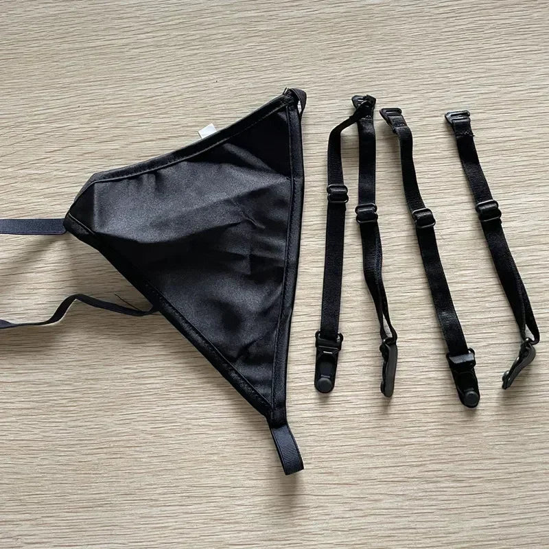 Sexy Lingerie with Garters Sets Women's Lace Hem Overbust Corset Lace Up Zipper Waist Body Shaper Boned Corset Bustier Plus Size