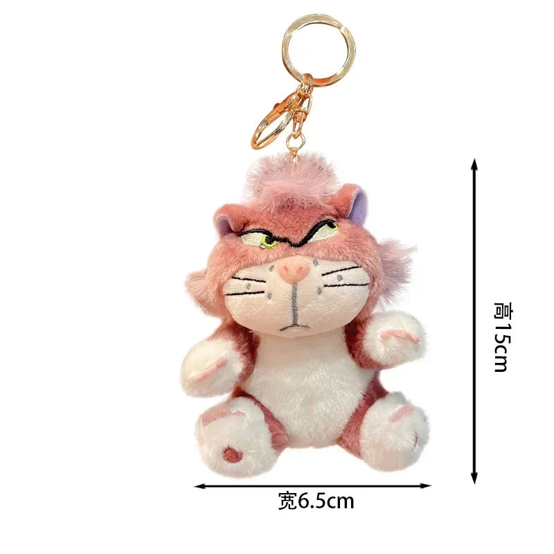 Cartoon Cute Lucifer Cat Plush Keychain, Soft Stuffed Doll Bag Pendant Gift