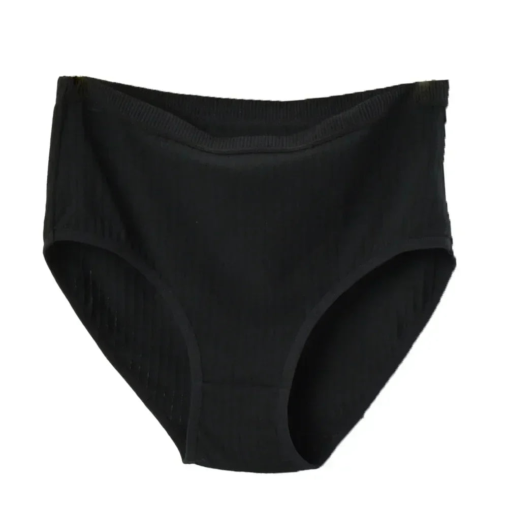 Soft High Waist Cotton Panties Underwear For Women Breathable Plus Size Woman Briefs Female Lingerie Underpants Panty Striped