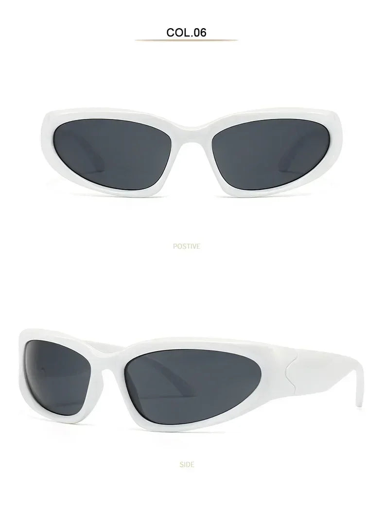 Unique Y2K Designer Luxury Sunglasses Women Rectangle Big Frame Sun Glasses For Men Outdoor UV Protection Classic 2000S Black Sh