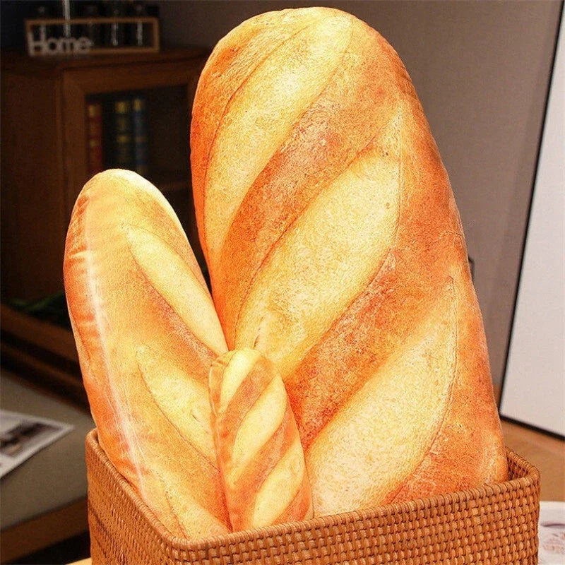 3D Bread Plush Pillow – Toast Food Cushion
