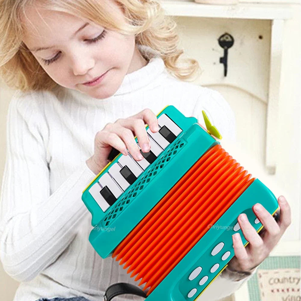 Kids Accordion Musical Toy — Portable Battery-Operated Piano Accordion for Toddlers & Preschoolers, Educational Gift