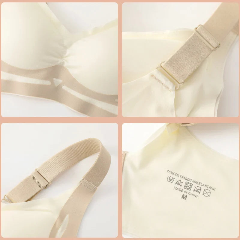 1/2Pcs/Set Women Push Up Bras Seamless Comfortable Angel Wings Bras Set Trendy Soft Breathable Underwear Female No Wire Lingerie