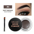 Long-lasting Eyebrow Enhancers Makeup 6 Colors Waterproof 3D Natural Eye Brow Pomade Eyebrow Gel With Brush Professional Makeup