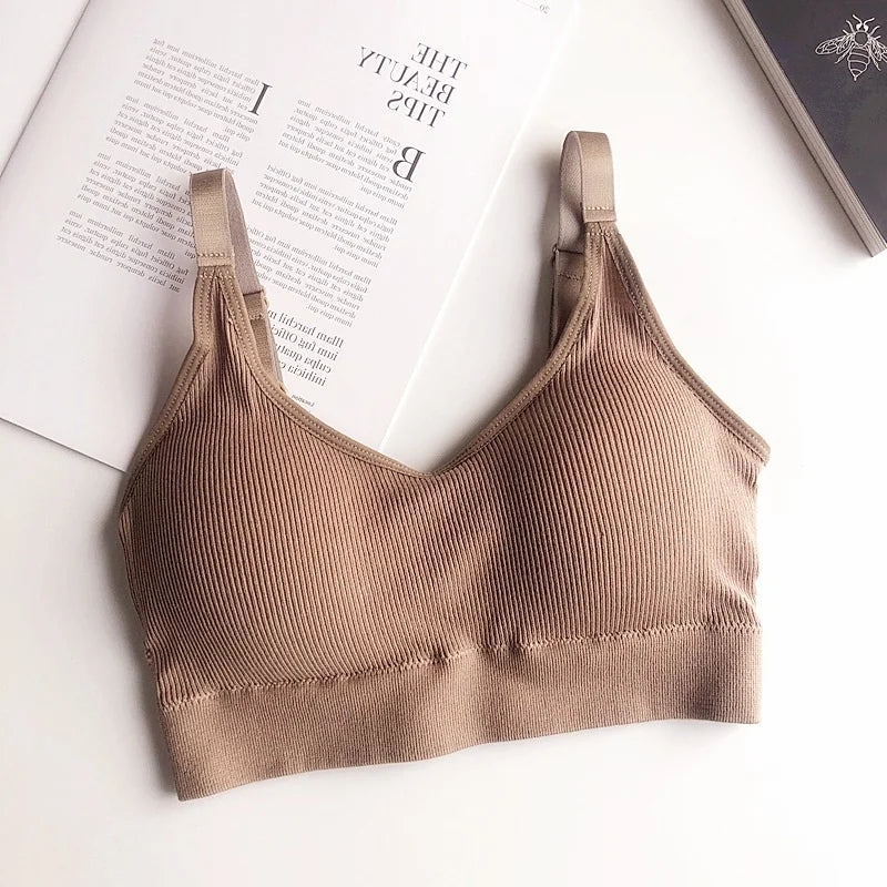 Women's Bra Tube Top Crop Top Female Seamless Back Outdoor Sports Underwear Bra For Women Cotton Female Bra Tops Brassiere