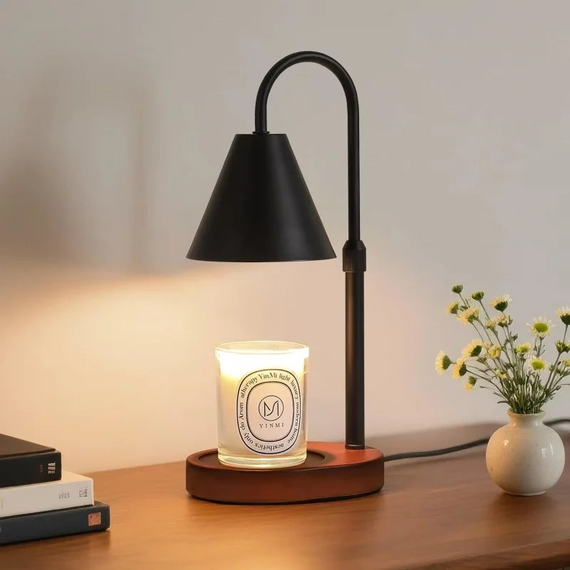Dimmable Candle Warmer Lamp with Timer, Adjustable Height