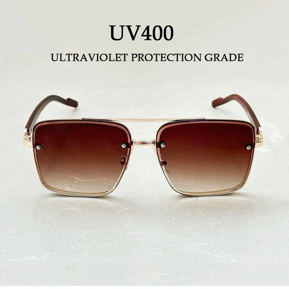 New Square Sunglasses For Men Vintage Outdoor Sunglasses Oculos Designer Wooden Glasses Sunscreen Sun Lentes Dropshipping Gafas