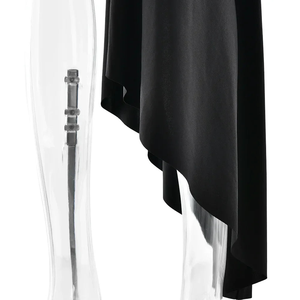 Irregular Pleated Mini Dress | Tassel Hem Streetwear Dress - Femstylo