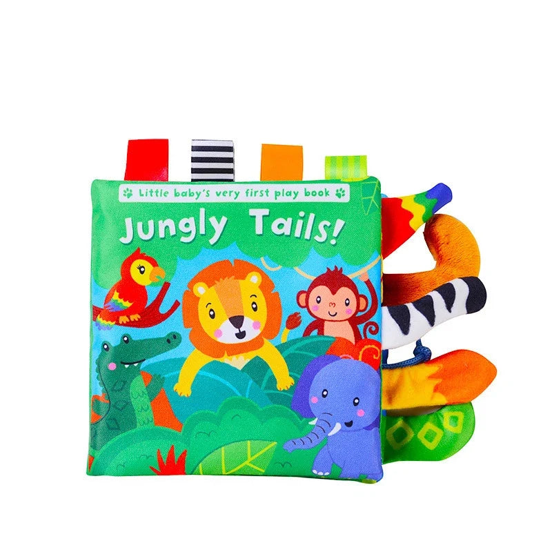 New 3D Visual Tail Cloth Book - Baby Tear-Resistant, Biteable Cognitive Tool, Interactive Parent-Child Fun, Toddlers Enlightenment Toys