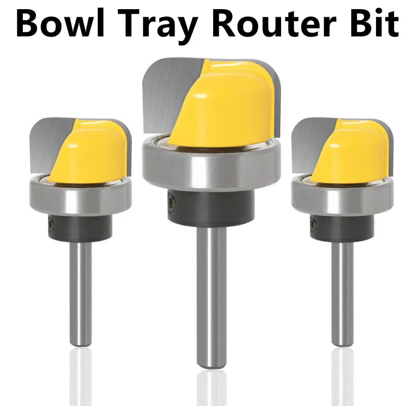 Bowl & Tray Router Bit Set, 1/4 in Shank Carbide