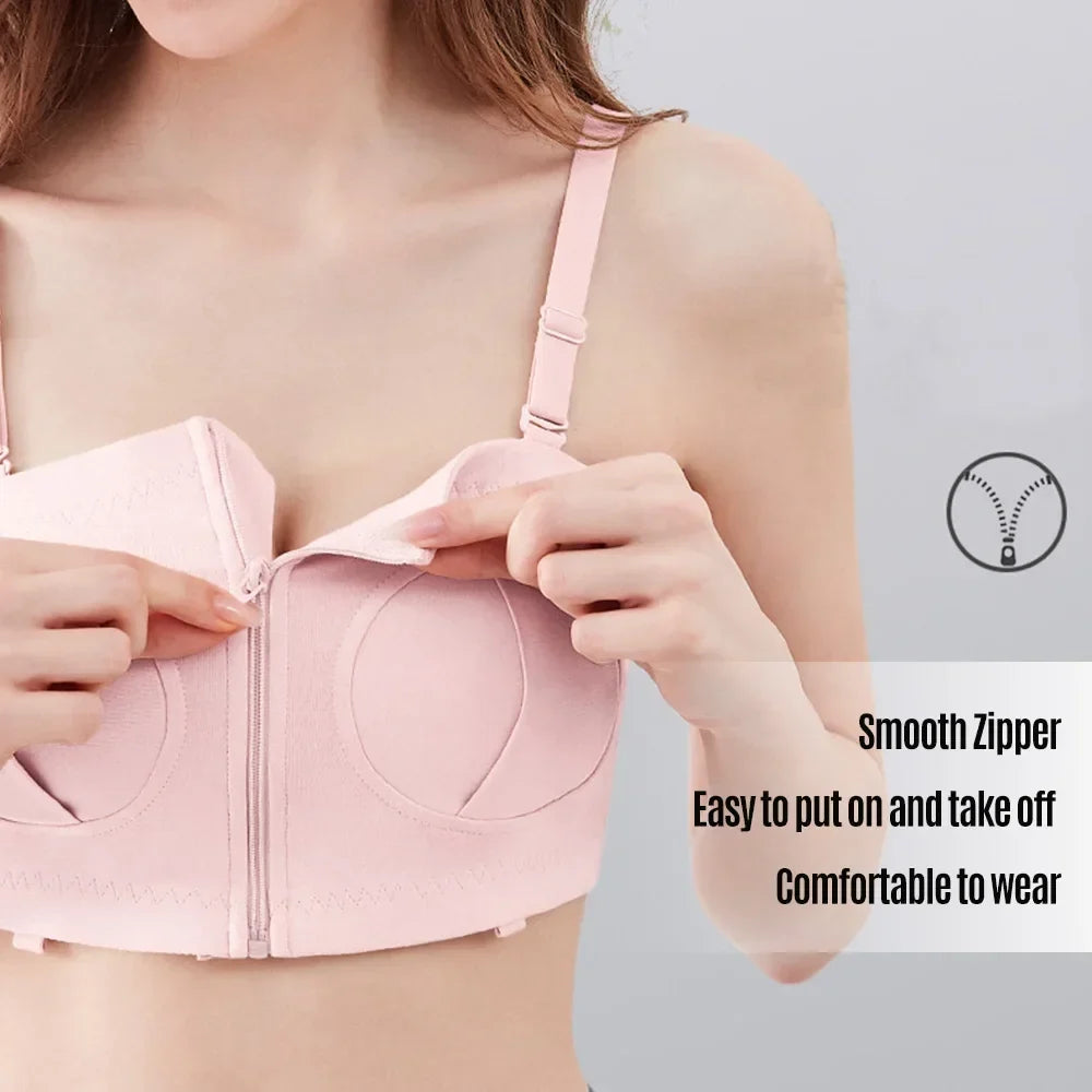 Maternity Bra Hands Free Pumping Bra Adjustable Cotton Breast Pump Bra No Steel Ring Nursing Bra for Breast Pump