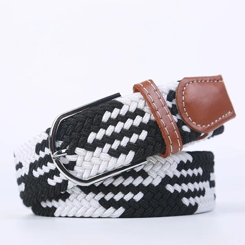 Stretch Braided Woven Belt, Unisex, Many Colors