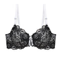 BCHRAYIUP Women's Sexy Lace Underwire Bra Lightly Padded Plunge Push up Cup Everyday Bra 34 36 38 40 42 44 A B C